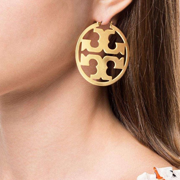 NEW TORY BURCH MILLER LOGO HOOPS - Picture 8 of 8